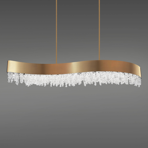Soleil Aged Brass LED Linear Light by Schonbek Lighting