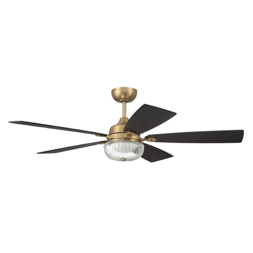 Chandler Satin Brass LED Ceiling Fan by Craftmade Lighting