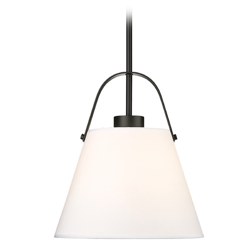 Z-Lite Z-Studio Matte Black Pendant Light with Empire Shade