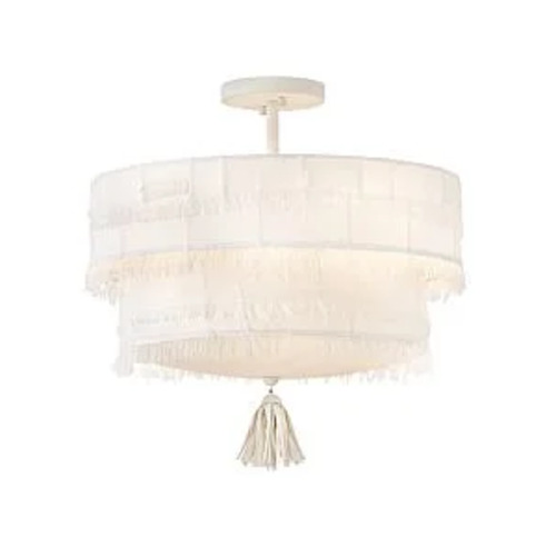 Baya 18-Inch Semi-Flush Mount in Textured Plaster by Hinkley Lighting