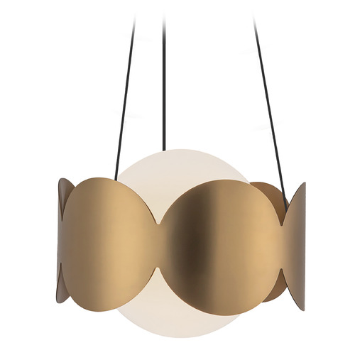 Kuzco Lighting Kuzco Lighting Ciel Brushed Gold Pendant Light with Globe Shade CH59810-BG/OP