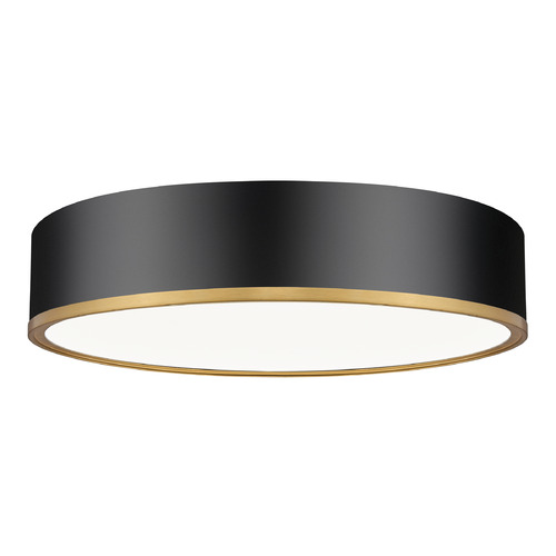 Z-Lite Z-Lite Bradley Matte Black & Modern Gold LED Flushmount Light 1018F20-MB-MGLD-LED