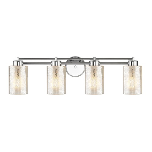 Design Classics Lighting Mercury Glass Chrome Bathroom Light Chrome 704-26 GL1039C