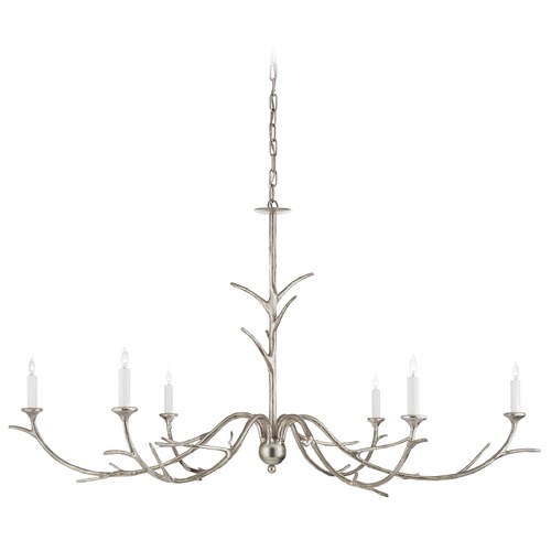 Visual Comfort Signature Collection Julie Neill Iberia Chandelier in Silver Leaf by Visual Comfort Signature JN5076BSL