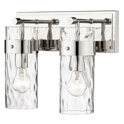 Z-Lite Fontaine Polished Nickel Bathroom Light by Z-Lite 3035-2V-PN