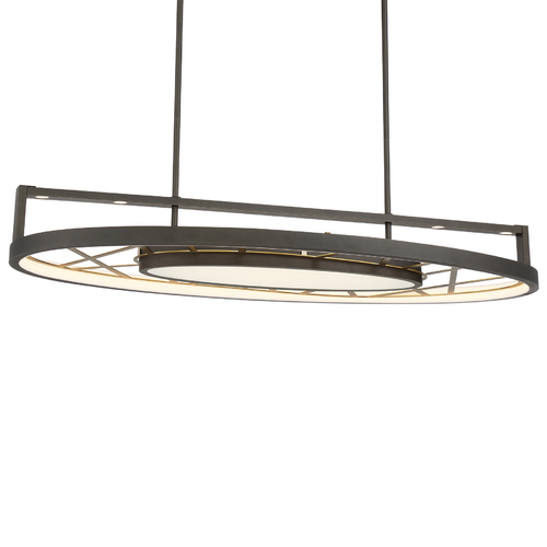 Tribeca 44-In LED Linear Light in Smoked Iron & Brass by Metropolitan
