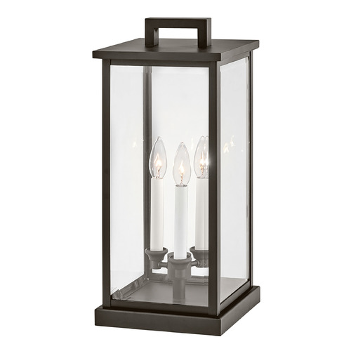 Weymouth 12V Medium Pier Mount Lantern in Bronze by Hinkley Lighting