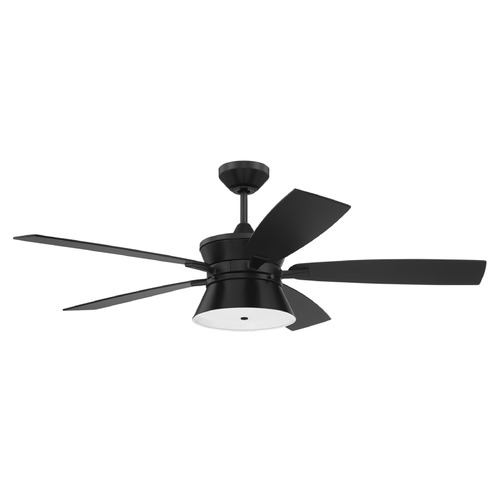 Craftmade Lighting Dominick Flat Black LED Ceiling Fan by Craftmade Lighting DMK52FB5