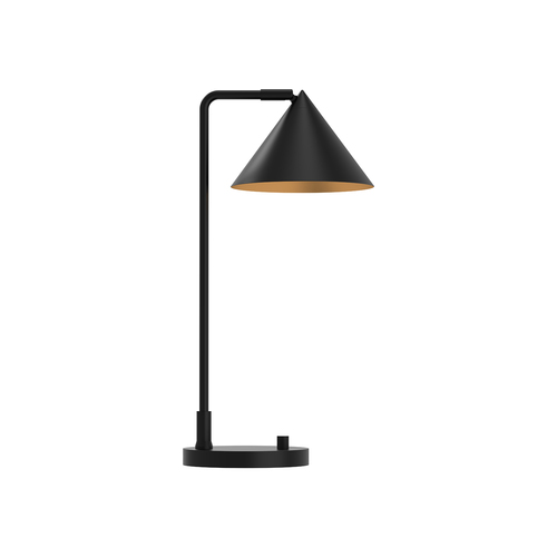 Alora Lighting Remy Matte Black Table Lamp with Conical Shade