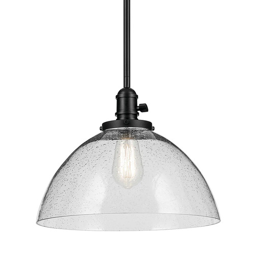 Kichler Lighting Avery Black Pendant Light with Bowl / Dome Shade