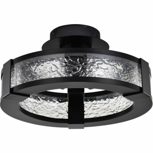Darrow LED 3000K Semi-Flush Mount in Matte Black by Nuvo Lighting