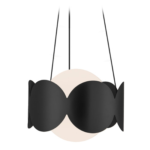 Kuzco Lighting Kuzco Lighting Ciel Black Pendant Light with Globe Shade CH59810-BK/OP