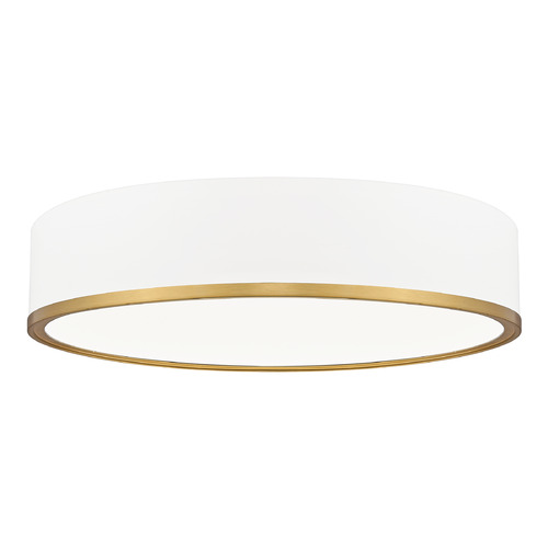 Z-Lite Bradley Matte White & Modern Gold LED Flushmount Light