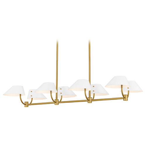 Quoizel Lighting Quoizel Lighting Penley Brushed Gold & White Island Light PNY842BRG