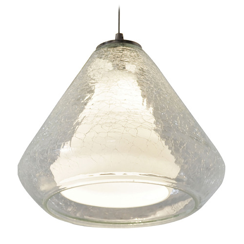 Afx Lighting Armitage Satin Nickel LED Mini-Pendant Light with Conical Shade