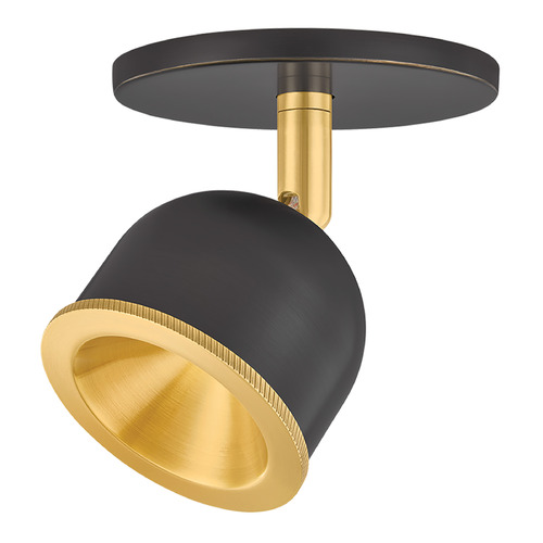 Hudson Valley Lighting Tuthill Aged Brass & Distressed Bronze LED Semi-Flushmount Light