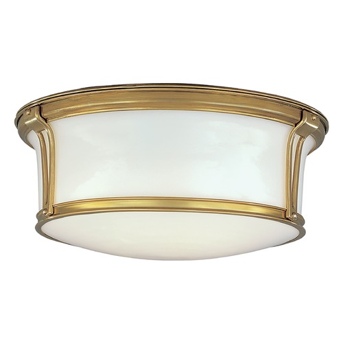 Newport Flush Mount in Aged Brass by Hudson Valley Lighting