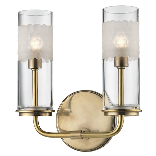 Hudson Valley Lighting Wentworth 2-Light Bath Light in Aged Brass by Hudson Valley Lighting 3902-AGB