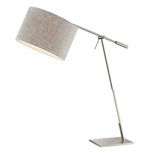 Lite Source Lighting Lucilla Brushed Nickel Swing Arm Lamp by Lite Source Lighting LS-23050