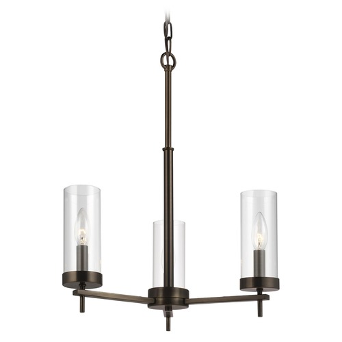 Visual Comfort Studio Collection Zire LED 3-Light Chandelier in Brushed Oil Rubbed Bronze by Visual Comfort Studio 3190303EN-778