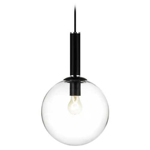 Matteo Lighting Stellar Black & Chrome Pendant by Matteo Lighting C75311BKCL