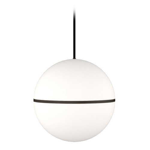 Hanea Grande LED Pendant in Black by Visual Comfort Modern