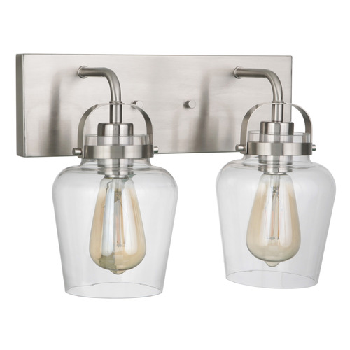 Trystan Brushed Polished Nickel Bathroom Light by Craftmade Lighting