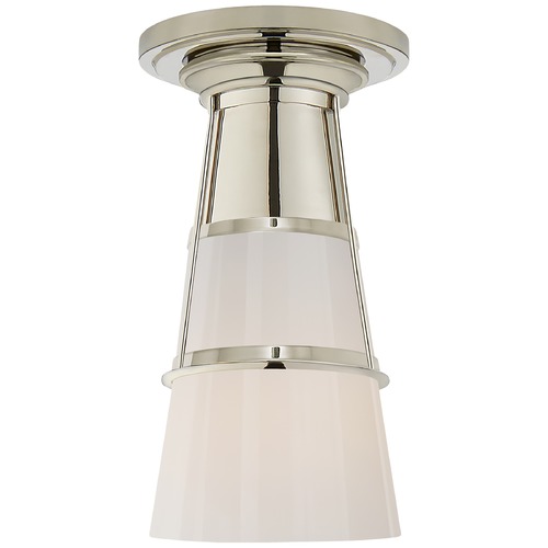Visual Comfort Signature Collection Thomas OBrien Robinson Flush Mount in Nickel by Visual Comfort Signature TOB4752PNWG