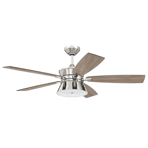 Craftmade Lighting Dominick Polished Nickel LED Ceiling Fan by Craftmade Lighting DMK52PLN5