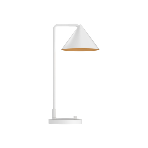 Alora Lighting Remy White Table Lamp with Conical Shade