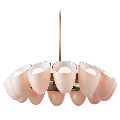 Kalco Lighting Cocoon Winter Brass Chandelier