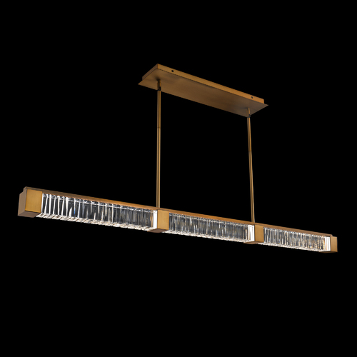 Schonbek Beyond Guild Crystal Linear Pendant in Aged Brass by Schonbek Beyond BPD11255-AB