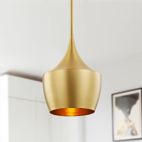 Design Classics Helenna Satin Brass Pendant Light
