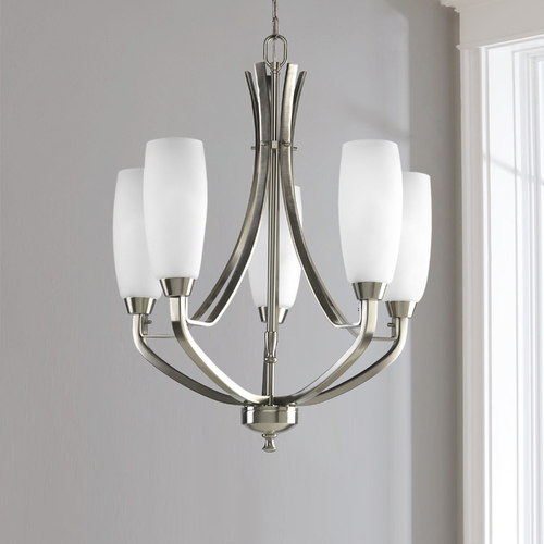 Wisten 22-Inch Chandelier in Brushed Nickel by Progress Lighting