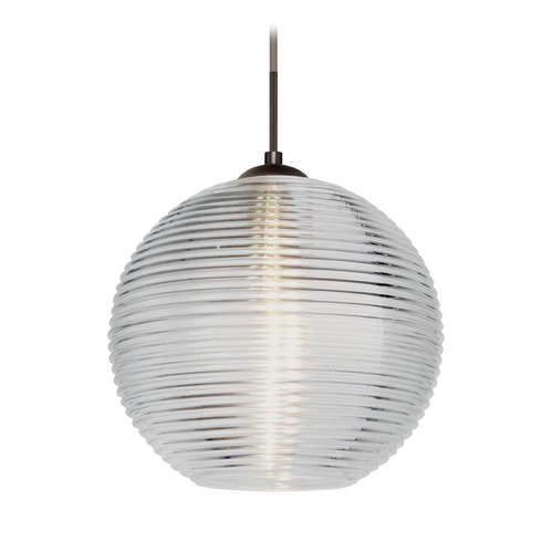 Besa Lighting Kristall Bronze Pendant Light with Globe Shade