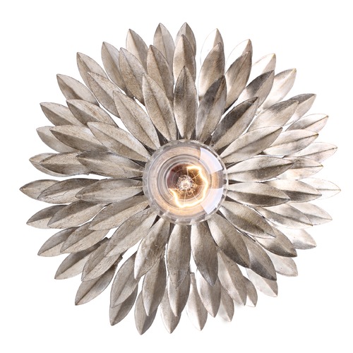 Crystorama Lighting Broche Antique Silver Sconce