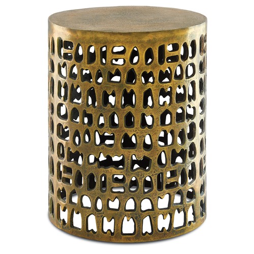 Alvar Accent Table in Antique Gold by Currey & Company