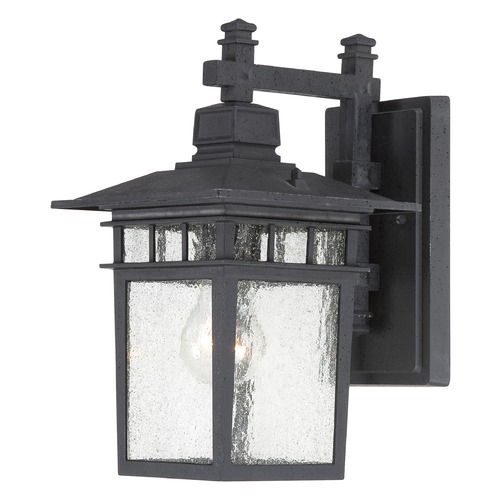 Cove Neck Textured Black Outdoor Wall Light by Nuvo Lighting
