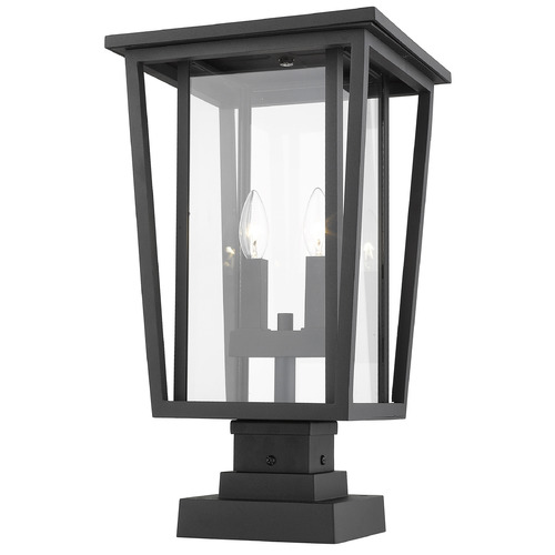 Z-Lite Seoul Black Post Light by Z-Lite 571PHBS-SQPM-BK