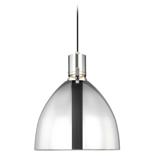 Visual Comfort Studio Collection Brynne Polished Nickel LED Pendant by Visual Comfort Studio P1443PN-L1