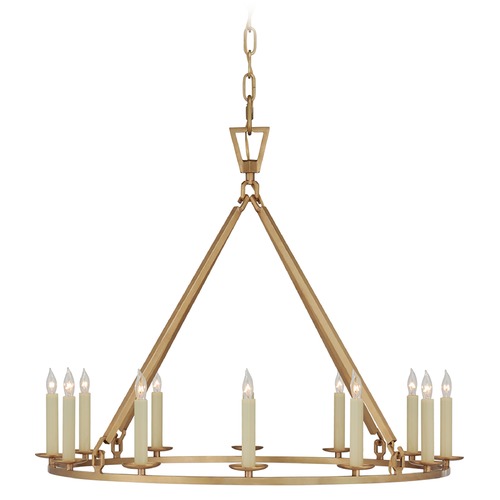 Visual Comfort Signature Collection Chapman & Myers Darlana Medium Chandelier in Brass by Visual Comfort Signature CHC5172AB