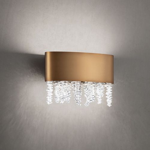 Soleil Aged Brass LED Bathroom Light by Schonbek Lighting