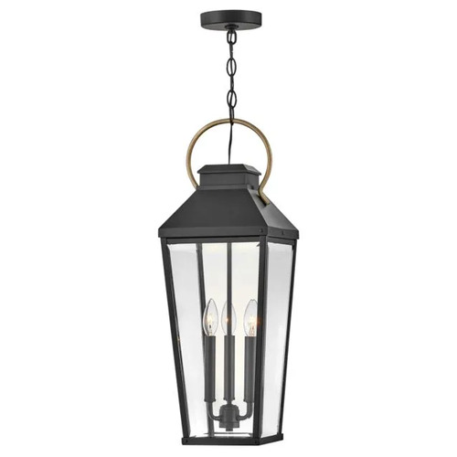 Dawson 26-Inch Outdoor Hanging Lantern in Black by Hinkley Lighting