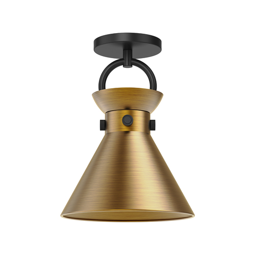 Alora Lighting Emerson Matte Black & Aged Gold Semi-Flushmount Light