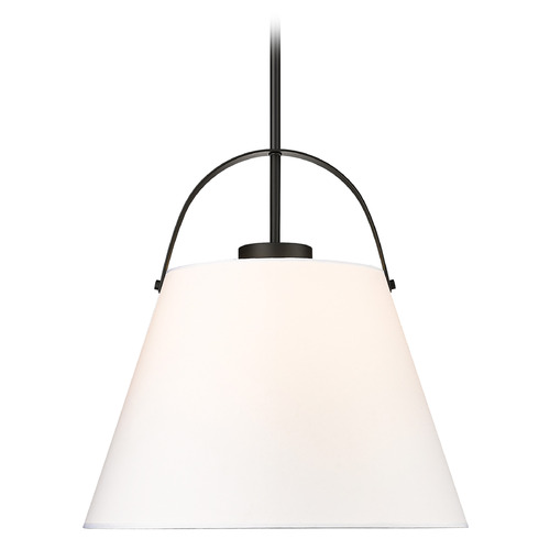 Z-Lite Z-Studio Matte Black Pendant Light with Empire Shade