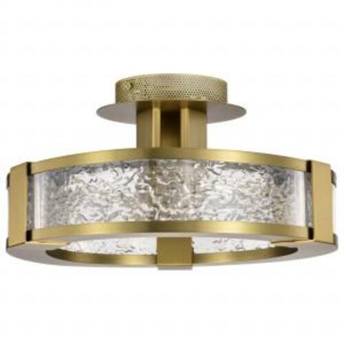 Darrow LED 3000K Semi-Flush Mount in Vintage Brass by Nuvo Lighting