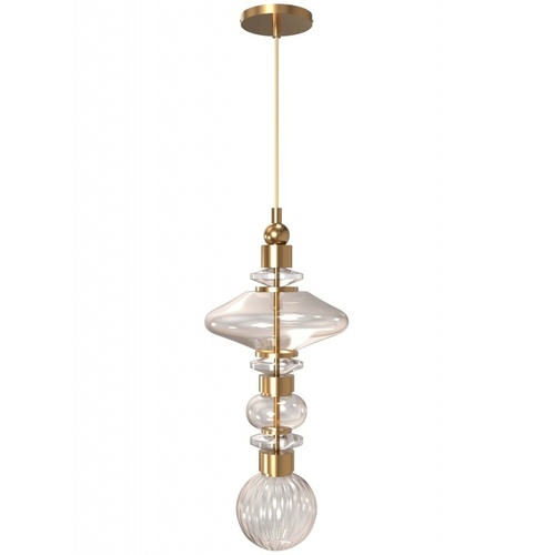 Avra LED Mini Pendant in Aged Brass by Avenue Lighting