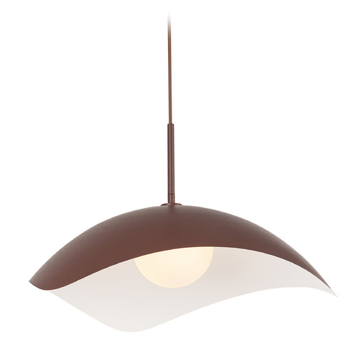 Kuzco Lighting Kirby Burgundy Pendant Light with Globe Shade
