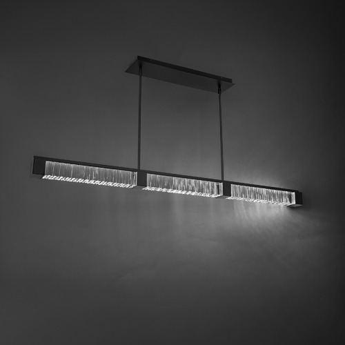Guild Crystal Linear Pendant in Black by Schonbek Beyond