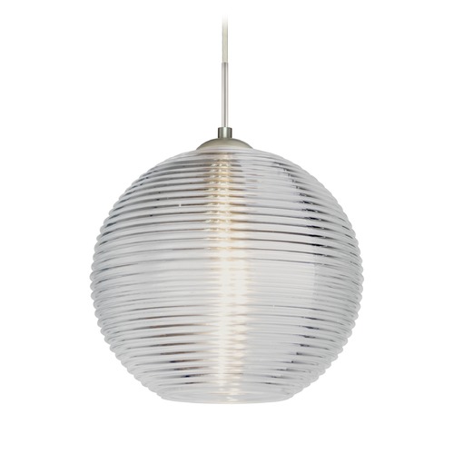 Besa Lighting Besa Lighting Kristall Satin Nickel Pendant Light with Globe Shade 1JT-461600-SN